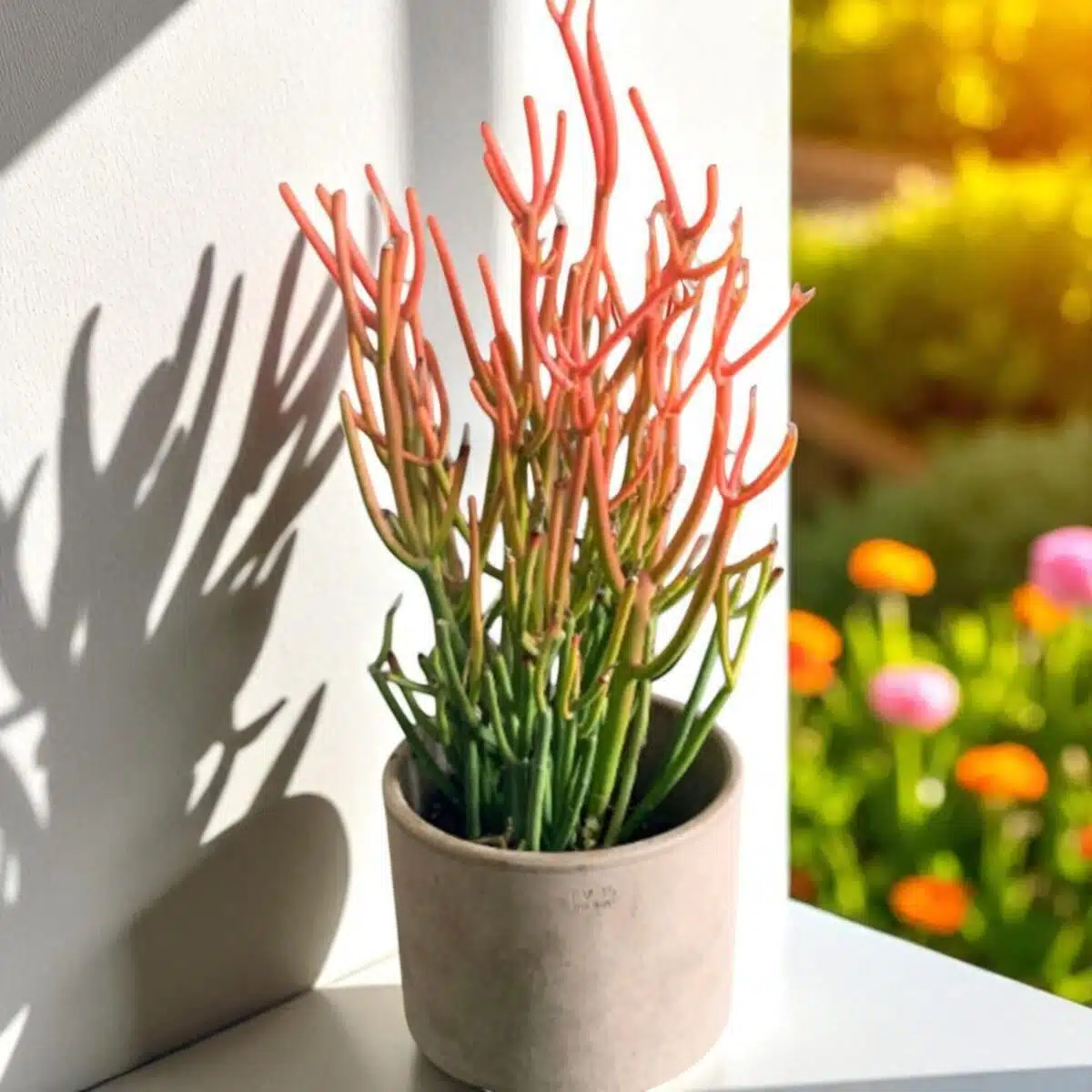 Euphorbia Tirucalli/ Fire Stick (Sticks on Fire/Red Pencil Cactus) Plant - Image 2