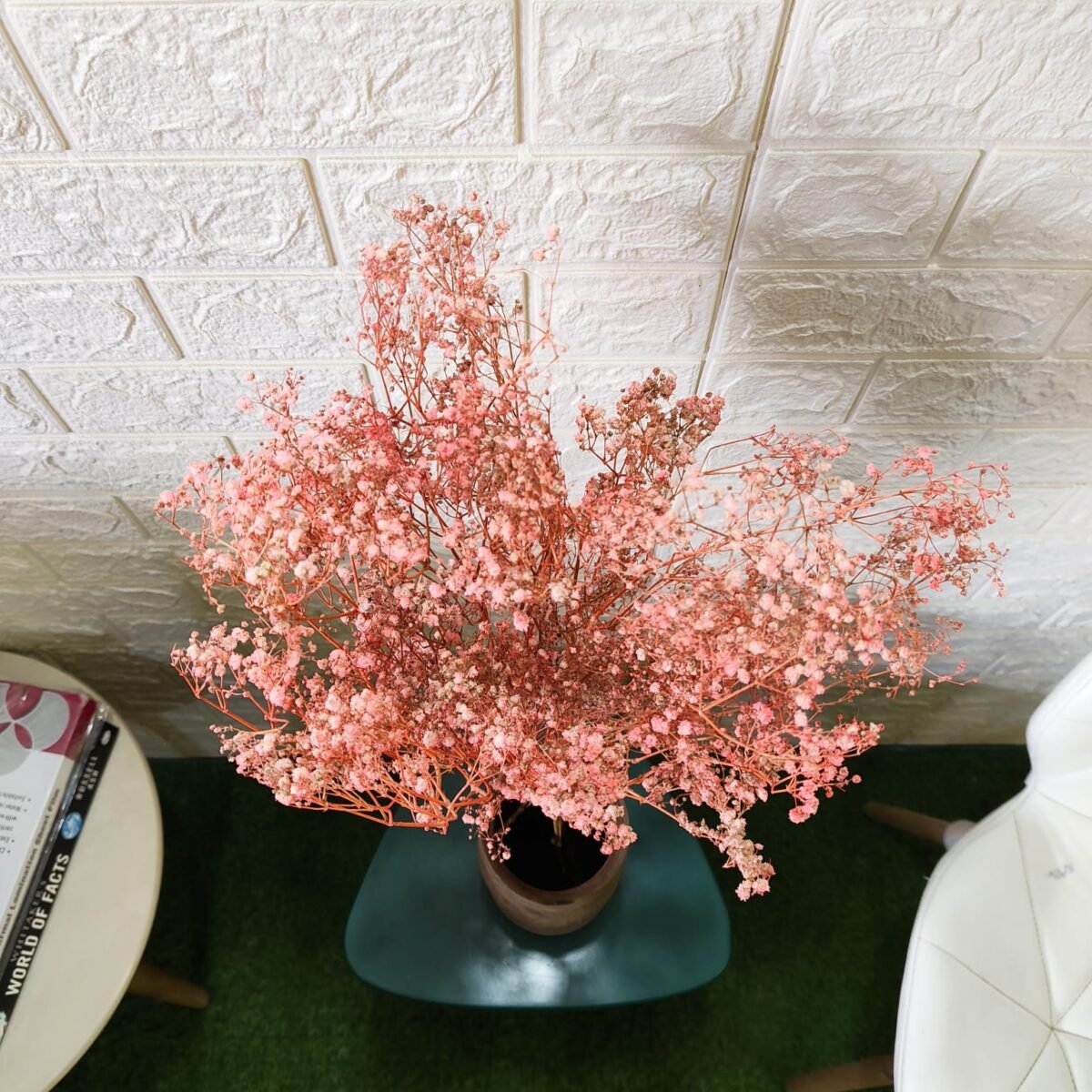 Naturally Dried Gypsophila Baby Breath Stems (Pink) - Image 1